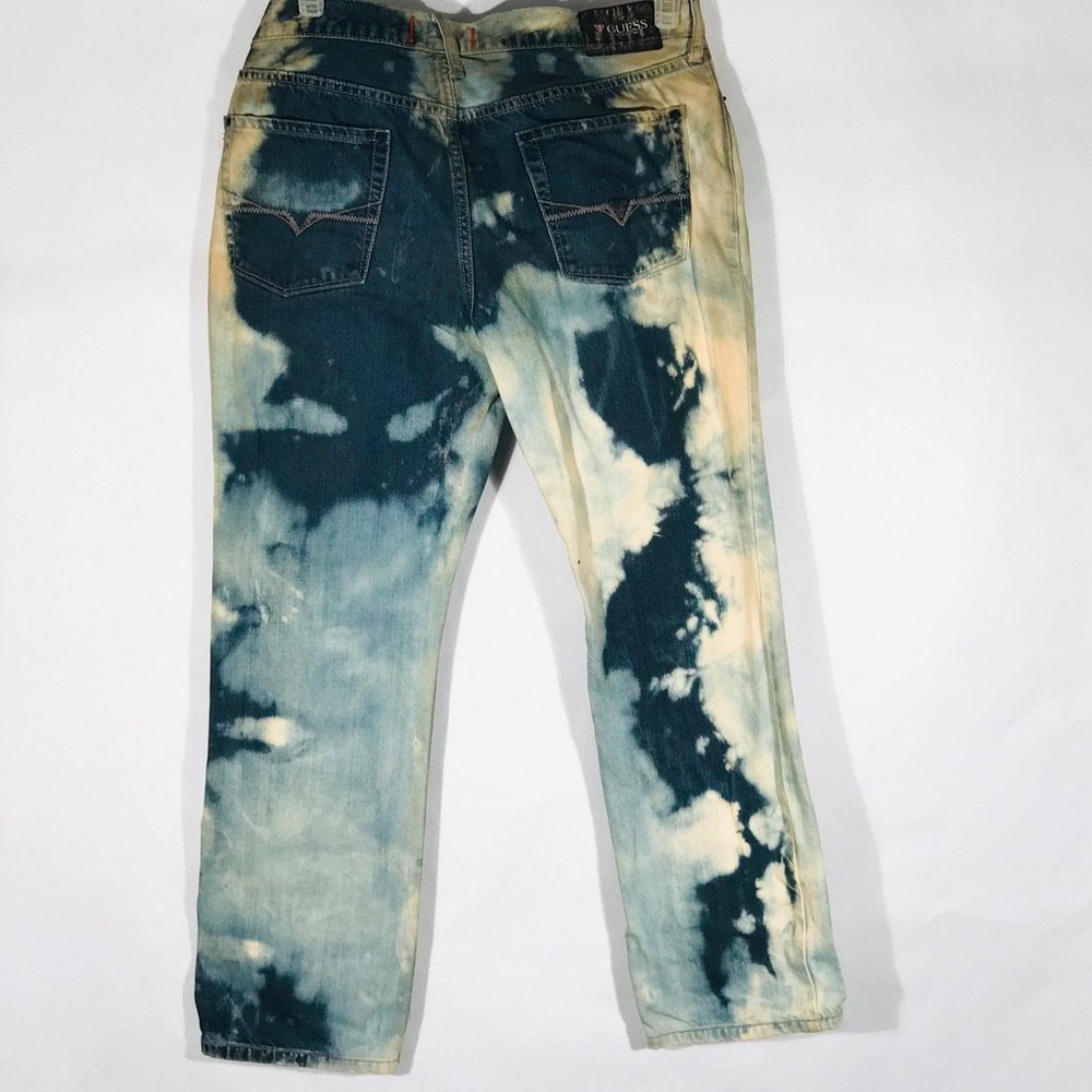 Calvin Klein Jeans Blue Acid Wash Tie Dye Size 32 - Picture 5 of 8